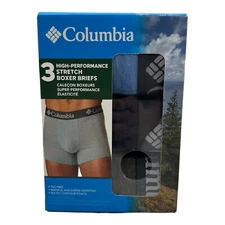 Columbia High-Performance Stretch Boxer Briefs 3 Pack Men's XL 40-42 Multicolor
