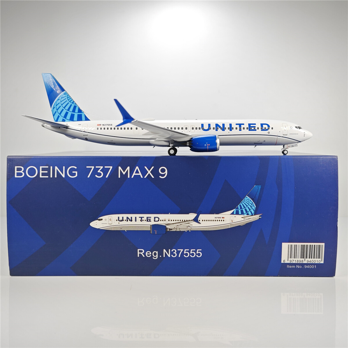 NG 200 United 737-Max 9 美品 NG Model 1:200 United Airlines Boeing B737 MAX 10 Diecast