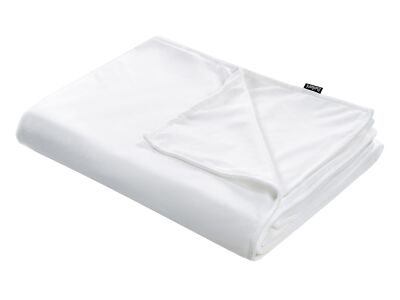 Bezug für Gewichtsdecken Minky-Stoff 120 x 180 cm weiß flauschig modern Rhea