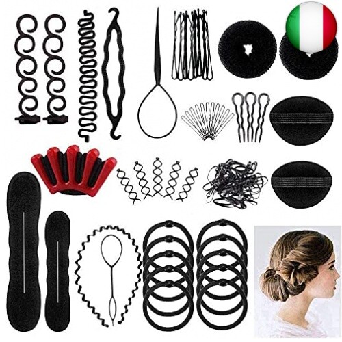 25 Tipi Accessori Per Capelli kit,Set di acconciature Hair Styling Tool, Mix - Foto 1 di 7