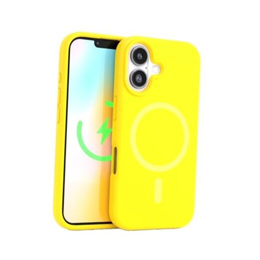 - Stylish Neon Yellow Phone Cover for iPhone iPhone 16 w/ MagSafe NEON Yellow