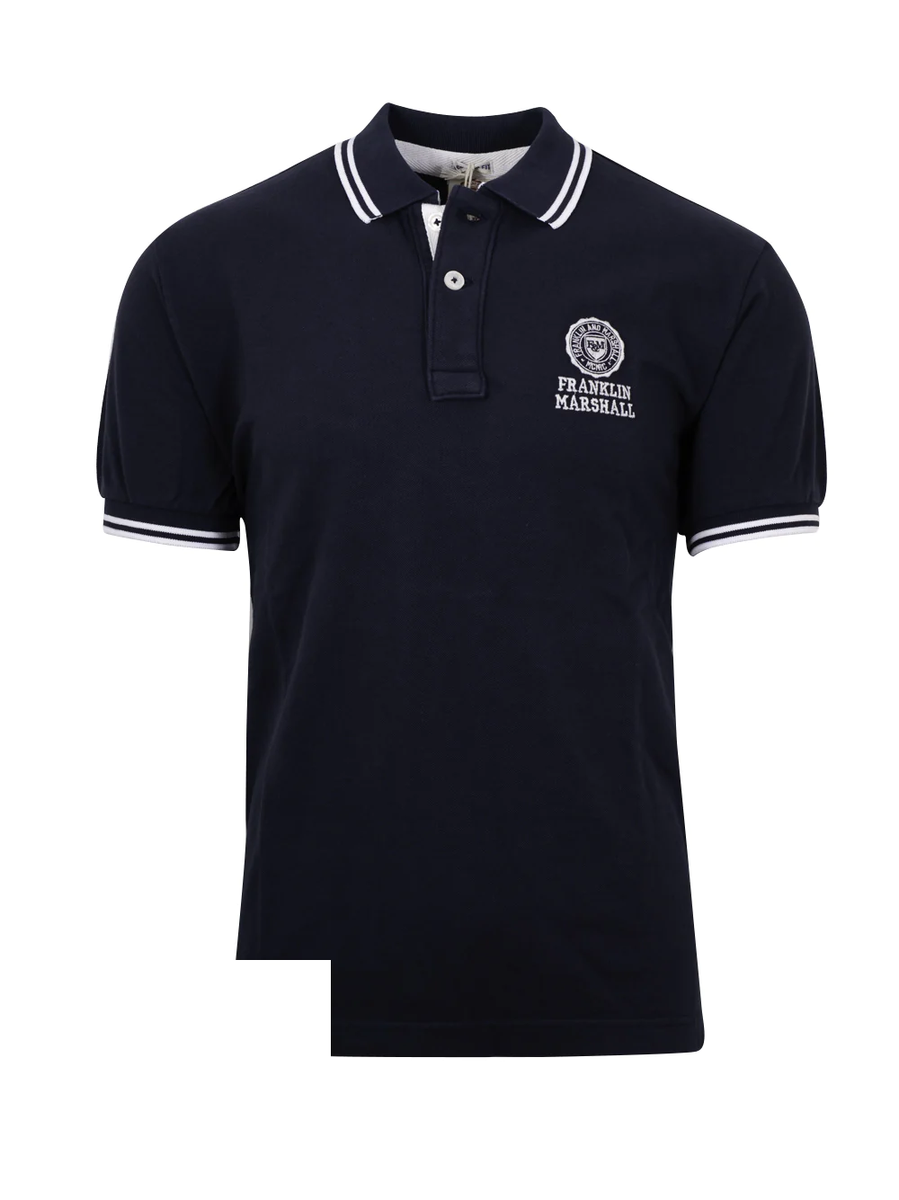 Franklin Marshall Mens Navy Polo Shirt UK