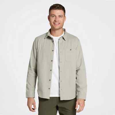 Men's VRST Long Sleeve Button Down Shirt Size 2X Large Earl Grey Business NEW