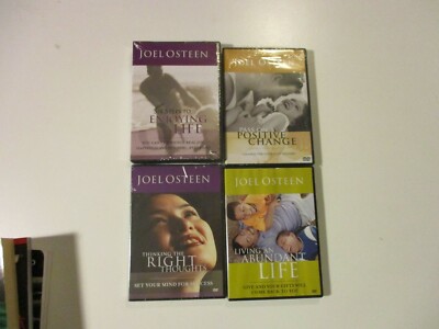 4) JOEL OSTEEN DVDS SIX STEPS ENJOYING LIFE POSITIVE CHANGE RIGHT THOUGHTS LIFE 