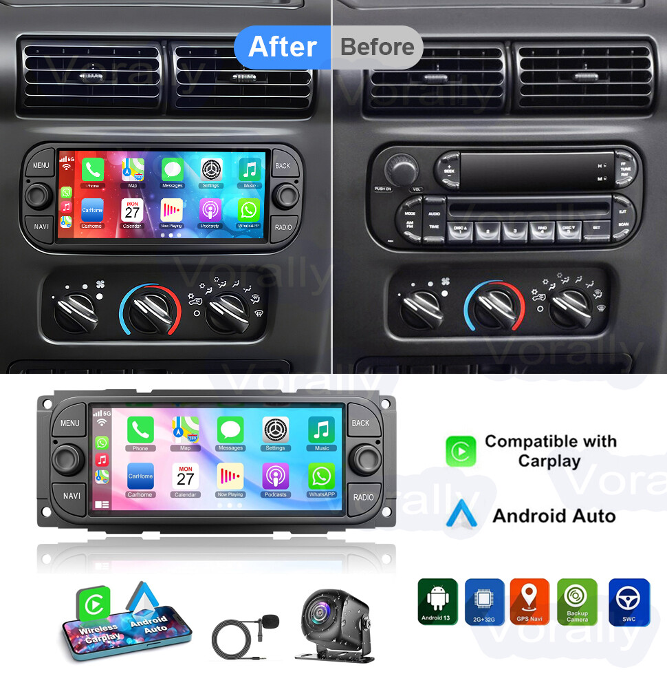 CarPlay Radio For 2003-2005 Jeep Wrangler TJ 6.86