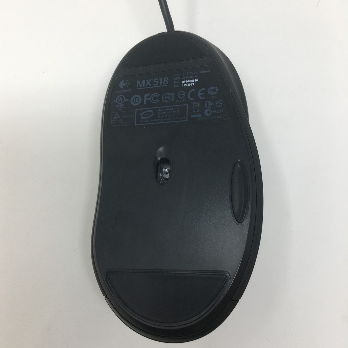 Logitech MX518 Wired Optical Gaming Mouse M/N M-BS81A P/N Thumb