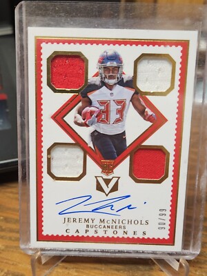 JEREMY MCNICHOLS - 2017 Panini Vertex Capstones Quad Patch Auto RC #90/99