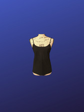 CINEMA ETOILE Basic Cami Camisole Top, BLACK, Size Medium, Pre-owned Vintage EUC