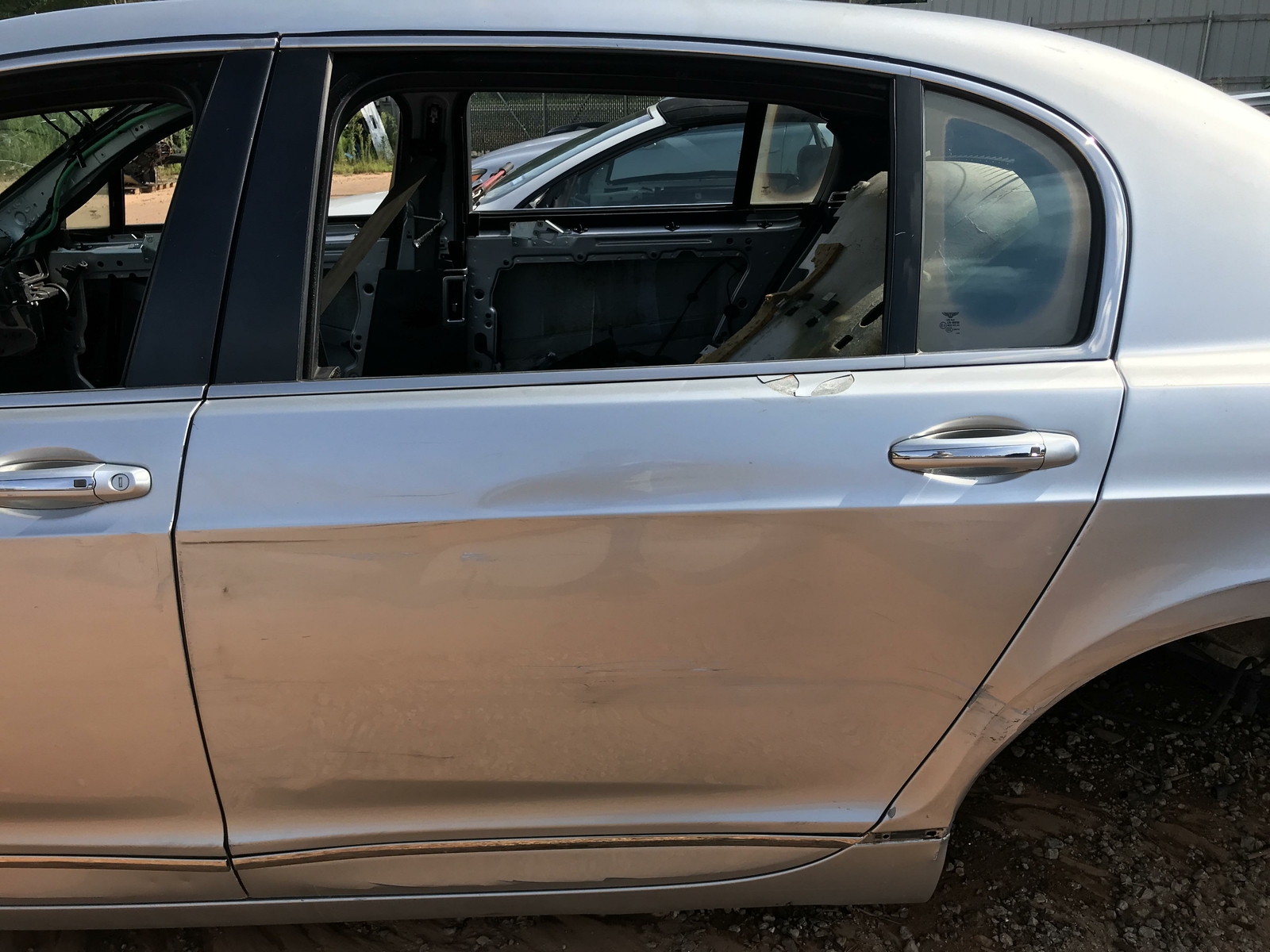 06-12 BENTLEY CONTINENTAL FLYING SPUR SEDAN REAR DOOR LEFT DRIVER SIDE DAMAGED