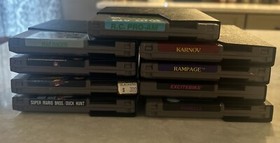 Lot of 9 Original NES Nintendo Games MARIO RC PRO-AM KARNOV..VNTG UNTESTED READ