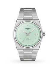 Tissot T137.410.11.091.01 PRX Mens' Mint Green Stainless Chrono Watch + Gift Bag
