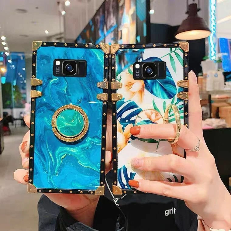 For Samsung Galaxy S23 Ultra S22 S21 A54 Diamond Marble Stand Holder Case Cover - Image 2 of 4