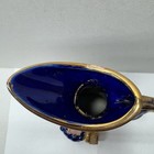 Vintage 1963 Jim Beam Whiskey Decanter Cobalt Blue Grapes Gold C Miller Empty — photo 10