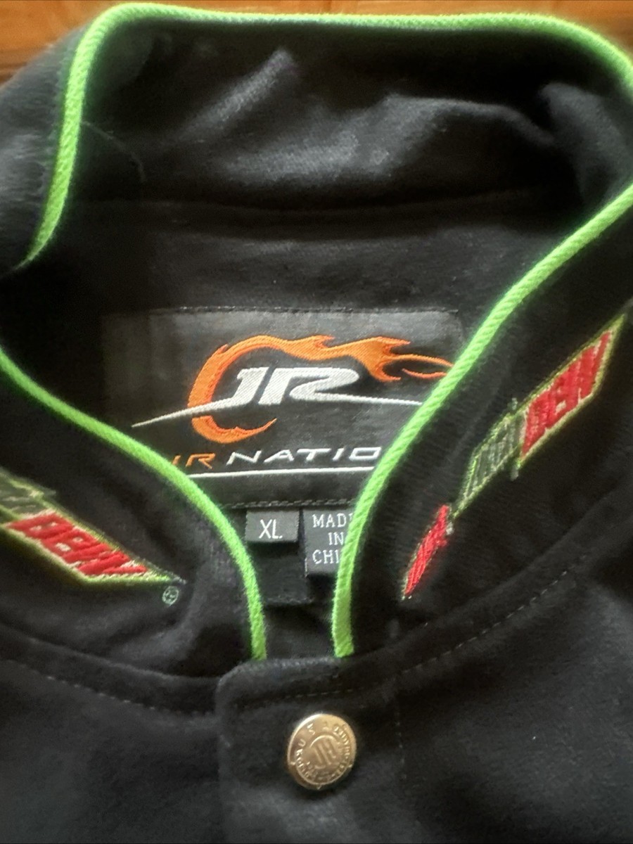 Rare Y2K Men's JH Design Nascar Dale Jr. Diet Mountain Dew Black