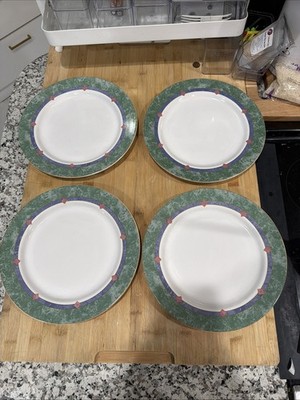 VTG Pfaltzgraff AMALFI MEDITERRANEAN Set of 4  10-5/8'' Dinner Plates Stoneware *