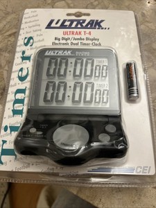 New in Box ULTRAK T-4 Jumbo Dual Timer Big Digit / Jumbo Display