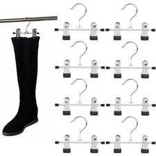 20 PACK 6" METAL BOOTS HANGERS WITH 2 ADJUSTABLE CLIPS PORTABLE MULTIFUNCTIONAL