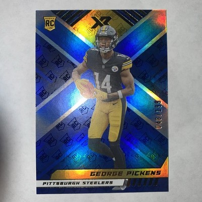 2022 Panini XR - Rookies George Pickens #123 Blue /199 (RC)
