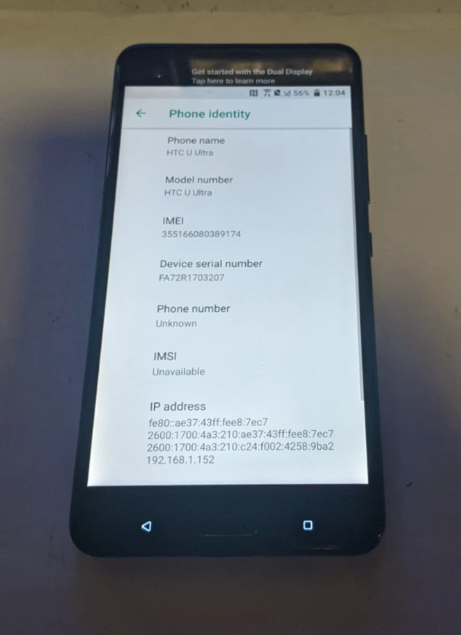 HTC U Ultra (64GB) - Black (Unlocked) Fully Functional - Image 3 of 4