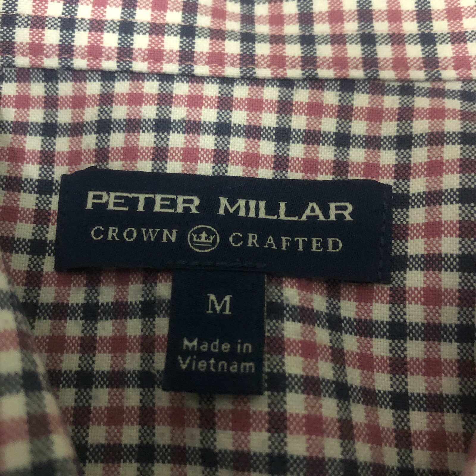 Peter Millar Button Down Shirt Medium Red, White,… - image 6