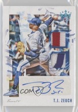 2020 Diamond Kings DK Material Signatures Holo Blue 14/25 TJ Zeuch Auto nd3