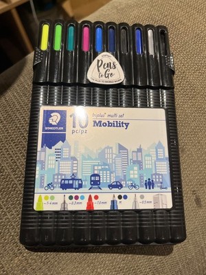 STAEDTLER 34 SB10MS Triplus Mobility Set, Desktop Box mit 10-teilig für unterwegs