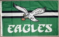Philadelphia Eagles Kelly Green Throwback Retro 3x5 Ft Flag Banner Wall Decor