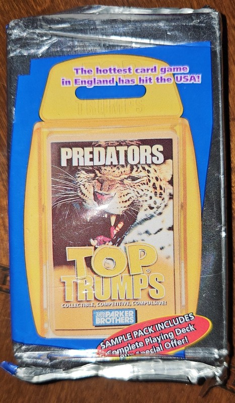 Top Trumps Card Game - Predators Rare Sample Foil Pack New Sealed