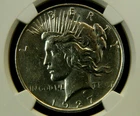 1927-D AU U.S. Peace Silver Dollar NGC AU 55