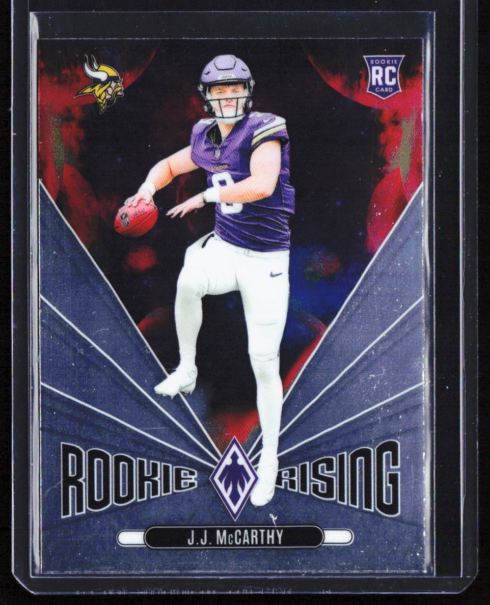 J.J. McCarthy 2024 Panini Phoenix #RR-JMY Rookie Rising Stars Minnesota Vikings