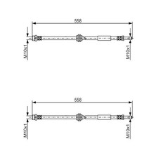 2X BOSCH BREMSSCHLÄUCHE VORNE PASSEND FÜR VW CALIFORNIA MULTIVAN TRANSPORTER