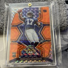 2022 Panini Mosaic Football Wan'Dale Robinson RC #330 Orange Reactive NY Giants