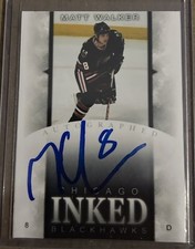Matt Walker Hand Signed Autograph Auto Chicago Blackhawks Flyers NHL Custom Card