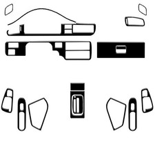 17pcs Glossy Black Interior Full Set Cover Trim For Honda Civic 1992-1995