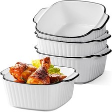 4PCS Lasagne Dish - 400ML Small Oven Dish,Ceramic Baking Dishes with Handles, 5.