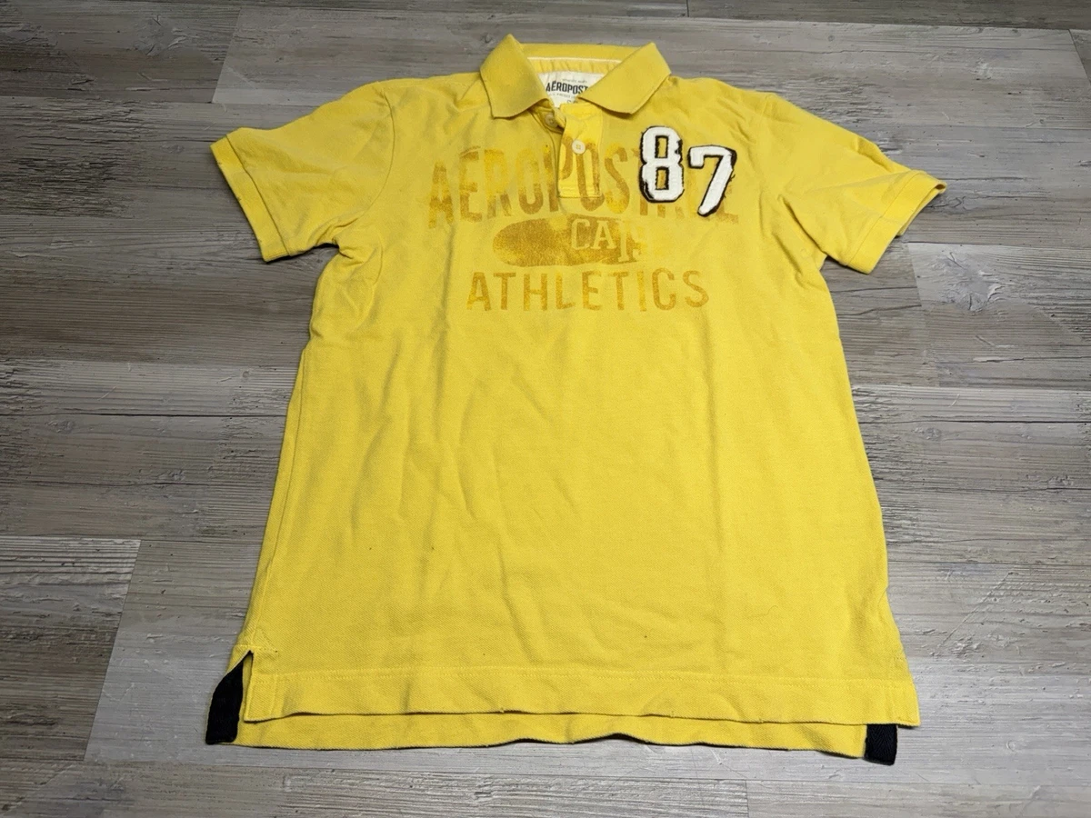 T-shirt Aéropostale Garçon 1987 - Taille M - Couleur Or - Occasion Très Bon état