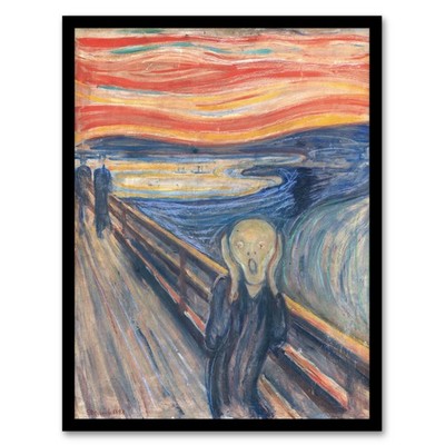 Edvard Munch Framed Wall Art Print The Scream Iconic Painting Home Décor A3/A4