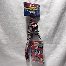 Wonder Woman DC Comics ID Badge Holder Lanyard With Sticker