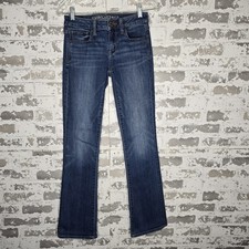 American Eagle Jeans Womens 2 Reg Skinny Kick Bootcut Boho Stretch Medium Blue