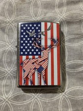 New Zippo 207 American Flag, Buck & Geese - Windproof Lighter, Made In USA