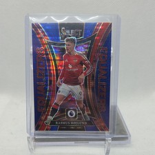 2024-25 Panini Select Premier League - Rasmus Hojlund #24 Blue Pulsar Prizm 