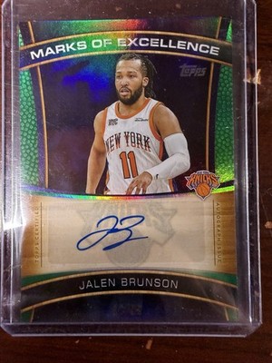 Topps 2025-26 Marks of Excellence Jalen Brunson Knicks Green Rainbow /99 Auto