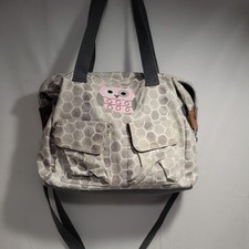 Thirty One bag Stepping Stone pattern with pink OWL, diaper/carry all/school/fun
