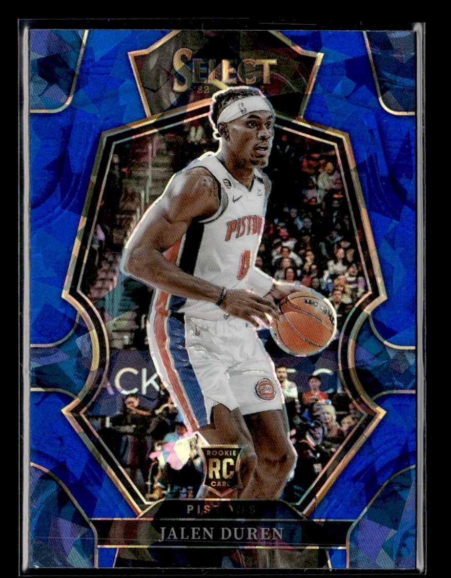 Jalen Duren 2022-23 Select Premier Level Blue Ice Prizm RC #176