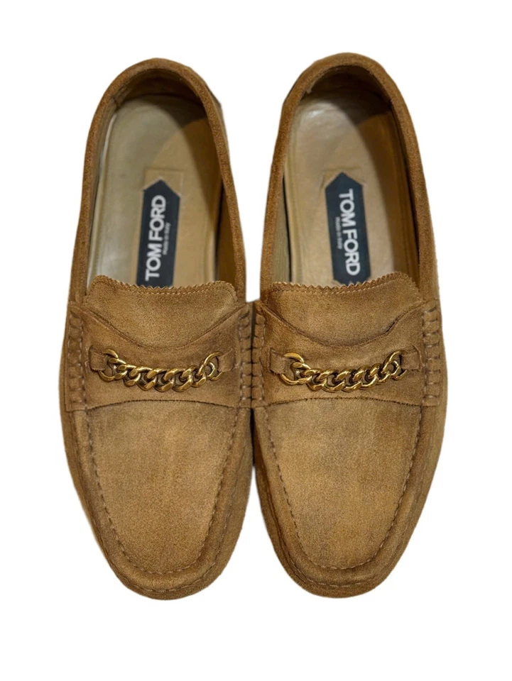 Mocasines de conducción con cadena 'York' de gamuza para hombre Tom Ford - usados Foto 2 de 4