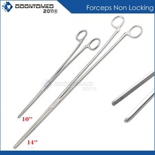 2 Pc Hemostat Non Locking Hemostatic Toothed Forcep 10''  14'' Straight DS-1558