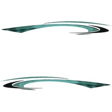 Weeres Boat Graphic Decals Cadet Teal Green Stickers Set Of 2 Weeres Boat Graphic Decals Cadet Teal Green Stickers Set Of 2