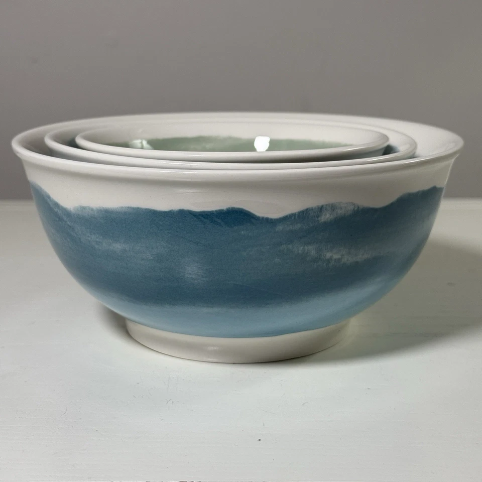 Anthropologie Pepper + Vetiver Nesting Bowls Erin Wolf Set 3 Oceania Serveware - Image 2 of 4