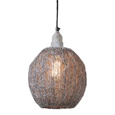 Nesting Wire Hanging Light Pendant in Weathered Zinc