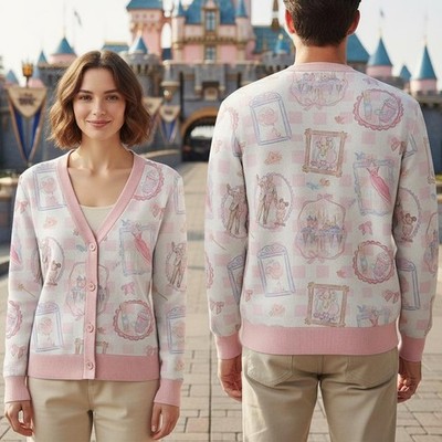 Princess Castle Coquette Bow Magic Kingdom Pastel Fairy Tale Knitted Cardigan